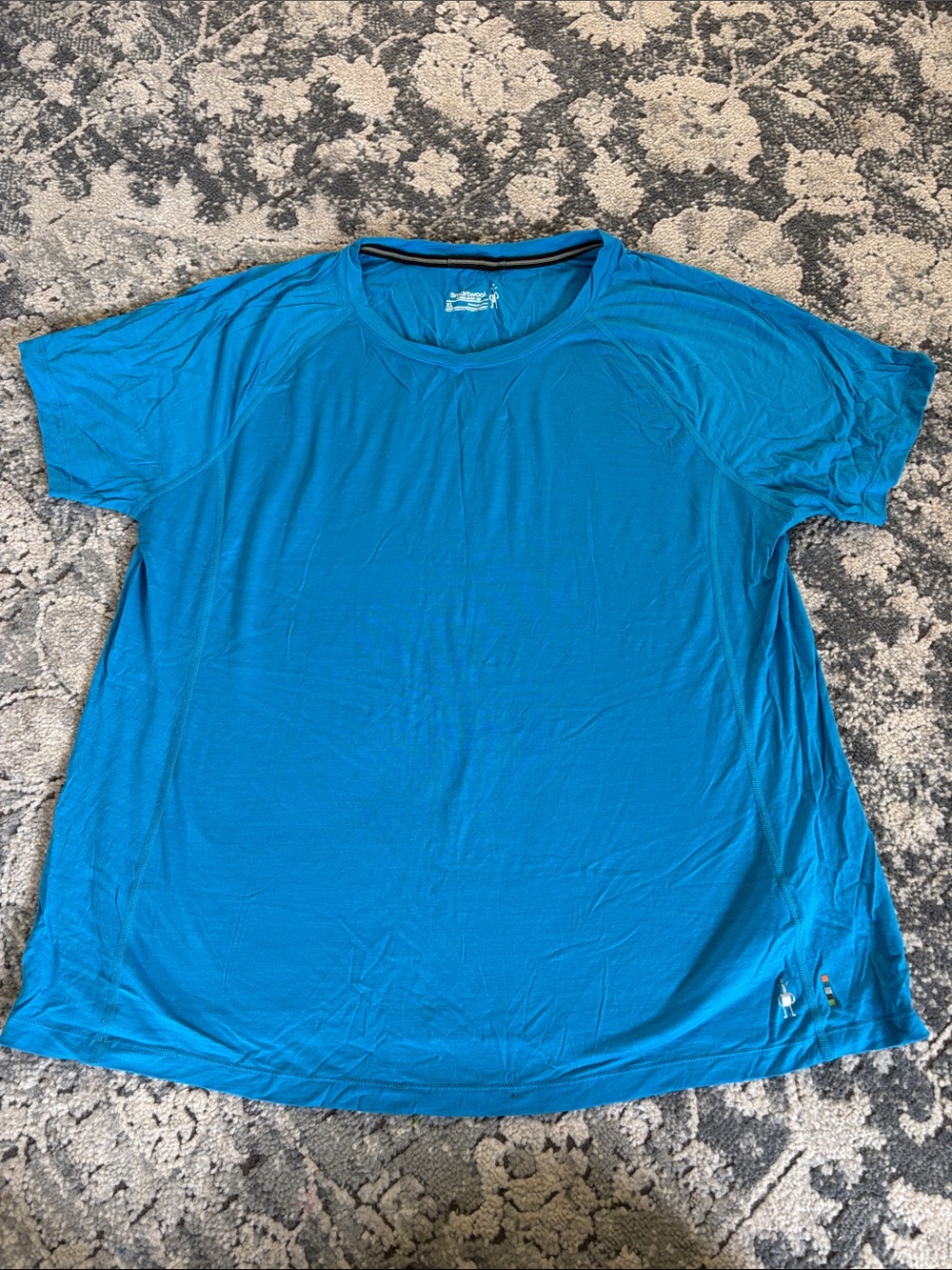 Smartwool womens merino sport 120 Short Sleeve Crew Shirt - Blue